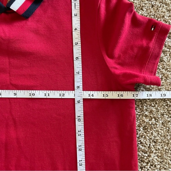 Tommy Hilfiger Collared Polo Dress Women’s XS Red T Shirt Dress Cotton Mini - Picture 12 of 15